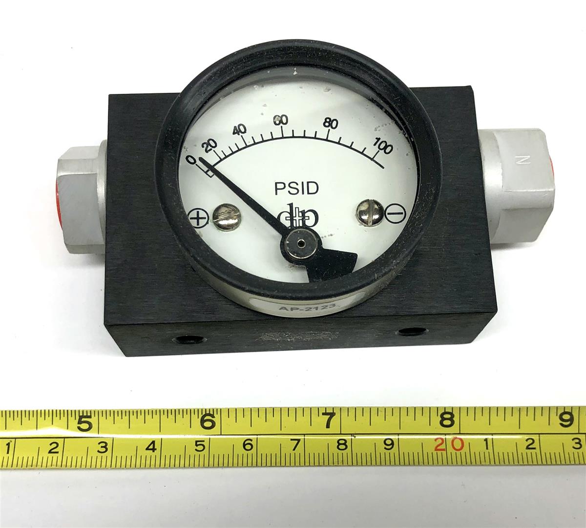 Orange Research Differential Pressure Gauge for Industrial Use